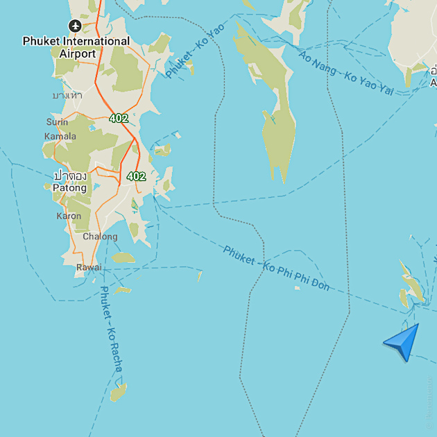 Карта Пхукета, острова Пхипхи